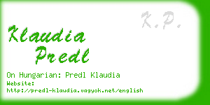 klaudia predl business card